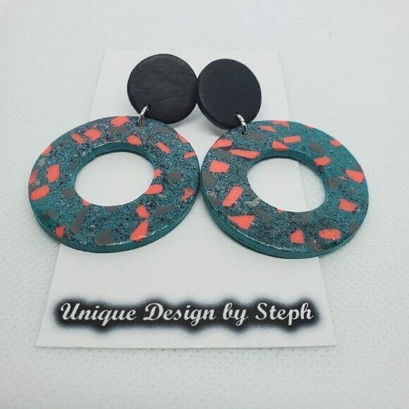 NWT Handmade polymer clay earrings - Picture 2 of 2